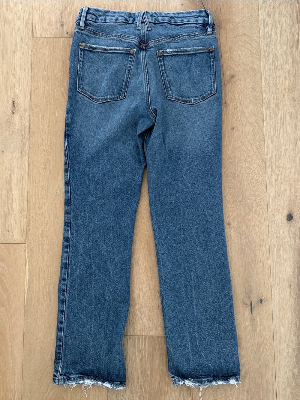 Good American Good Legs Straight Jeans Women’s 6/28 Raw Hem Stretch*X5 - Picture 2 of 4